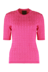 Givenchy Monogram All Over Knit Sweater In Fuchsia