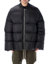 Rick Owens Black Porterville Jumbo Hooded Peter Down Jacket In Black
