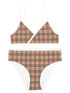 Burberry Check Lycra Bikini In Multicolor