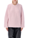 Nanushka Maura Crewneck Sweater In Rosewater