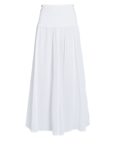 Ciao Lucia Kiki Cut-out Cotton Midi Skirt In White