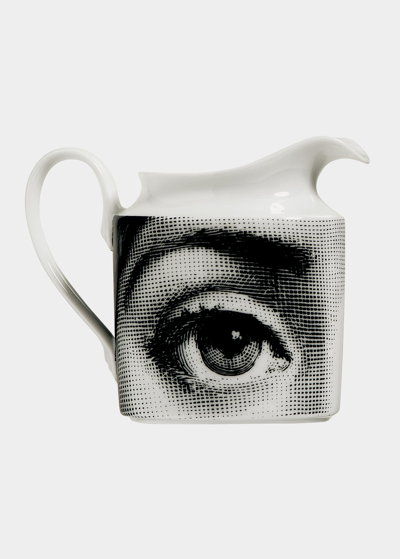 Fornasetti Tema E Variazioni Milk Jug In White/black