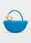 Cult Gaia Azariah Coil Leather Top-handle Bag In Electric Blue