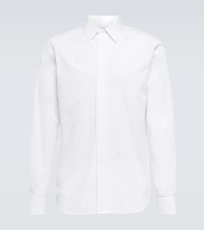 Alexander Mcqueen Long-sleeve Cotton Shirt In Optical White
