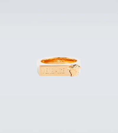 Versace Logo Ring In Oro