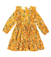 Molo Clea Floral-print Dress In Bramble Gold