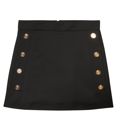 Balmain Kids' Embossed-button Detail Skirt In Back