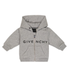 GIVENCHY BABY LOGO COTTON JERSEY ZIP-UP HOODIE