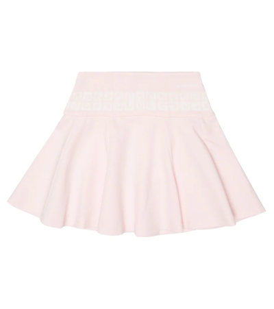 Givenchy Kids' 4g Pleated Jersey Skirt In Marshmallow