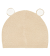 Il Gufo Baby Teddy-ear Wool Knit Beanie In Birch