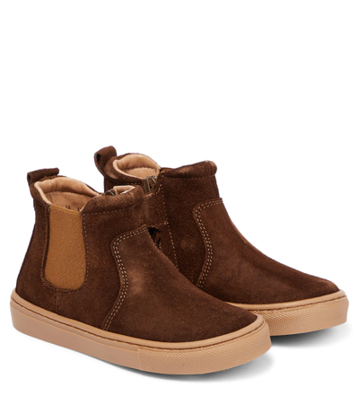 Petit Nord Kids' Suede Chelsea Boots In Teddy