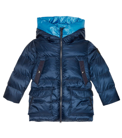 Woolrich Kids' Sundance Logo Quilted Padded Jacket In Melton Blue