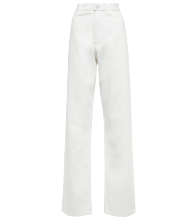 Alaïa High-rise Jeans In Blanc