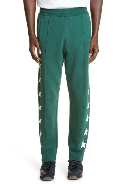 Golden Goose Track-pants With Contrasting Side Stripes In Green