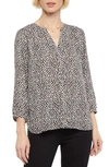 Nydj High/low Crepe Blouse In Montecito Geo