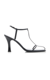 THE ROW T-BAR LEATHER SANDALS