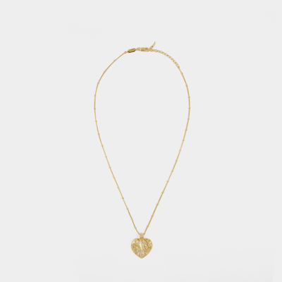 Missoma Collier Peace And Love Heart Aus Gold Recycelt