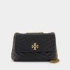 Tory Burch Kira Chevron Small Convertible Shoulder Bag In Black
