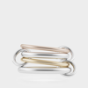 Spinelli Kilcollin Hyacinth Mx 4-link Ring In Tricolor Mix In Silver
