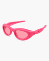 Bottega Veneta Oval Injection Plastic Sunglasses In Pink