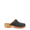 Re/done 70s Classic Suede Clogs In Black