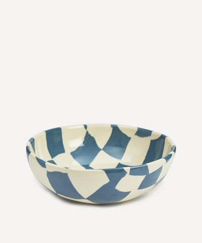 Henry Holland Studio Blue And White Small Checkerboard Bowl