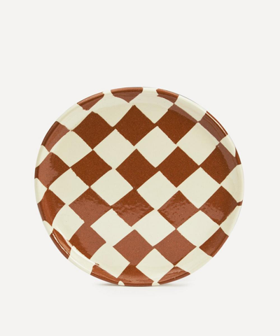 Henry Holland Studio Brown And White Checkerboard Side Plate