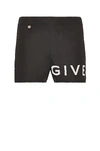Givenchy Logo-embroidered Swim Shorts In Black