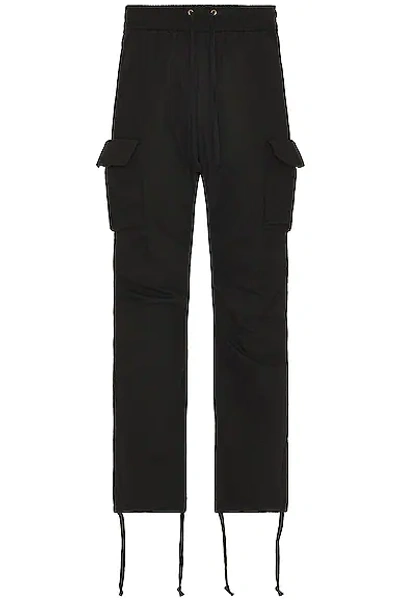 John Elliott Back Sateen Cargo Pants In Black