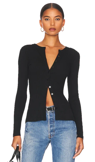 Superdown Sasha Button Top In Black