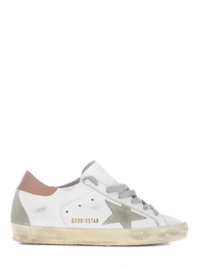 Golden Goose Womens Super-stars Trainers With Brown Heel Tab In Neutro