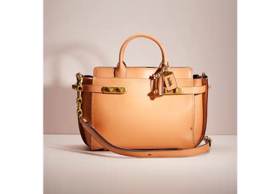 Coach Restored Double Swagger In Brass/apricot