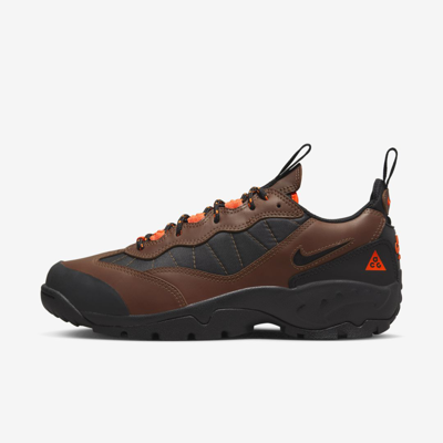Nike Acg Air Mada Rubber-trimmed Leather And Mesh Hiking Trainers In Brown