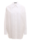 DOLCE & GABBANA OVERSIZE COTTON SHIRT WITH EMBROIDERIES