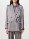 Brunello Cucinelli Double-breasted Suit Jacket In Lead