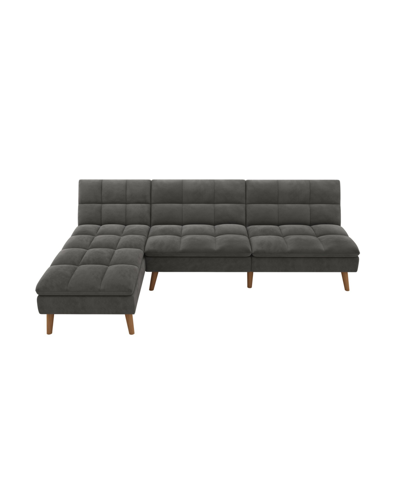 Gold Sparrow Bovey Convertible Sofa Bed Sectional In Smoke