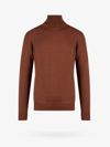 Roberto Collina Man Turtleneck Brown Size 36 Merino Wool In Brown