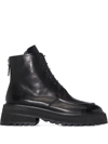 Marsèll Carro Ridged-sole Leather Boots In Black