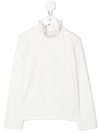 Chloé Broderie-anglaise Ruffle T-shirt In White