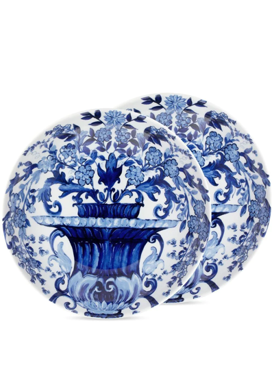 Dolce & Gabbana Set-of-two Soup Bowls In Blue