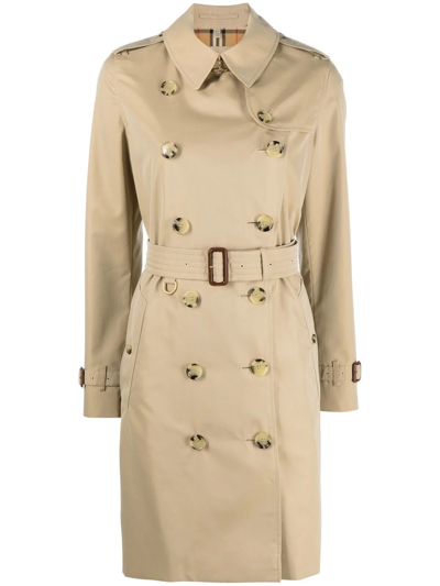 Burberry Medium And Long Style Trench Coat With Logo
