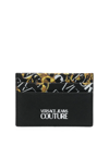 VERSACE JEANS COUTURE LOGO-PRINT LEATHER CARDHOLDER