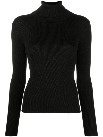 P.a.r.o.s.h Parosh Leila Ribbed Knit Jumper In Black