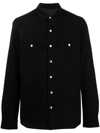 Rick Owens Long-sleeved Shirt Jacket In Schwarz