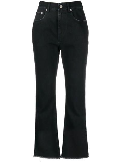 Golden Goose Cropped Straight-leg Jeans In Black