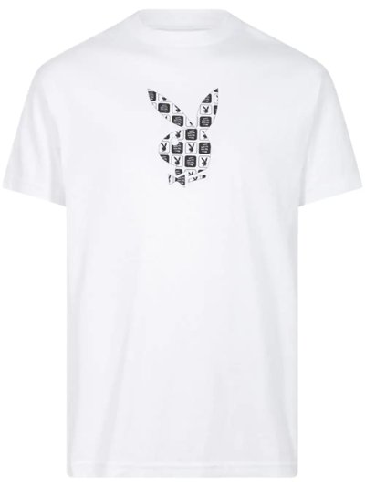 Anti Social Social Club X Playboy Checkered T-shirt In White