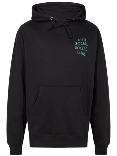 Anti Social Social Club Glitch Long-sleeve Hoodie In Black