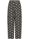 Dolce & Gabbana Zip-detail Wide-leg Logo Jeans In Schwarz