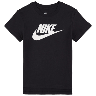 Nike Kids' Branded T-shirt Black In Black/white