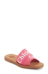 Chloé Logo Slide Sandal In Pink